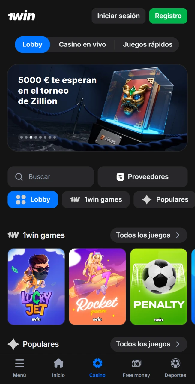 Haga clic en el botón del casino y comience a jugar a una gran cantidad de juegos interesantes.