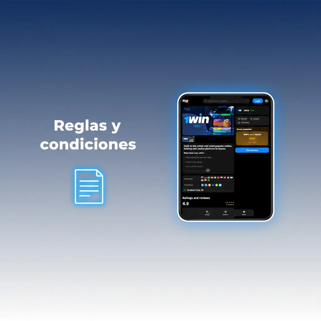 Reglas y condiciones: 18+, una cuenta por persona, KYC antes de retirar, bonos con wagering, cargos por inactividad.