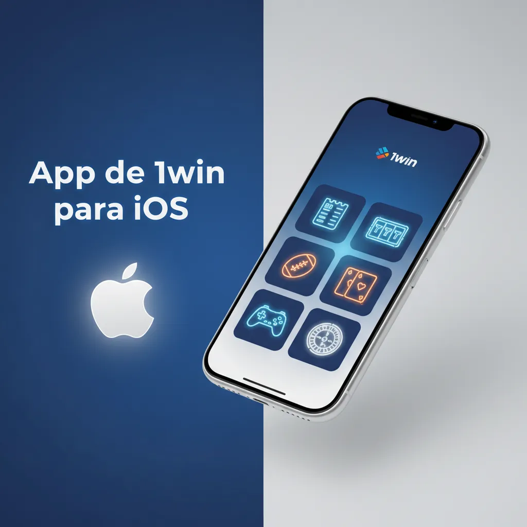 App 1win para iOS en iPhone y iPad; igual que el sitio, gratis, iOS 12+ y 200 MB mínimos, experiencia táctil.