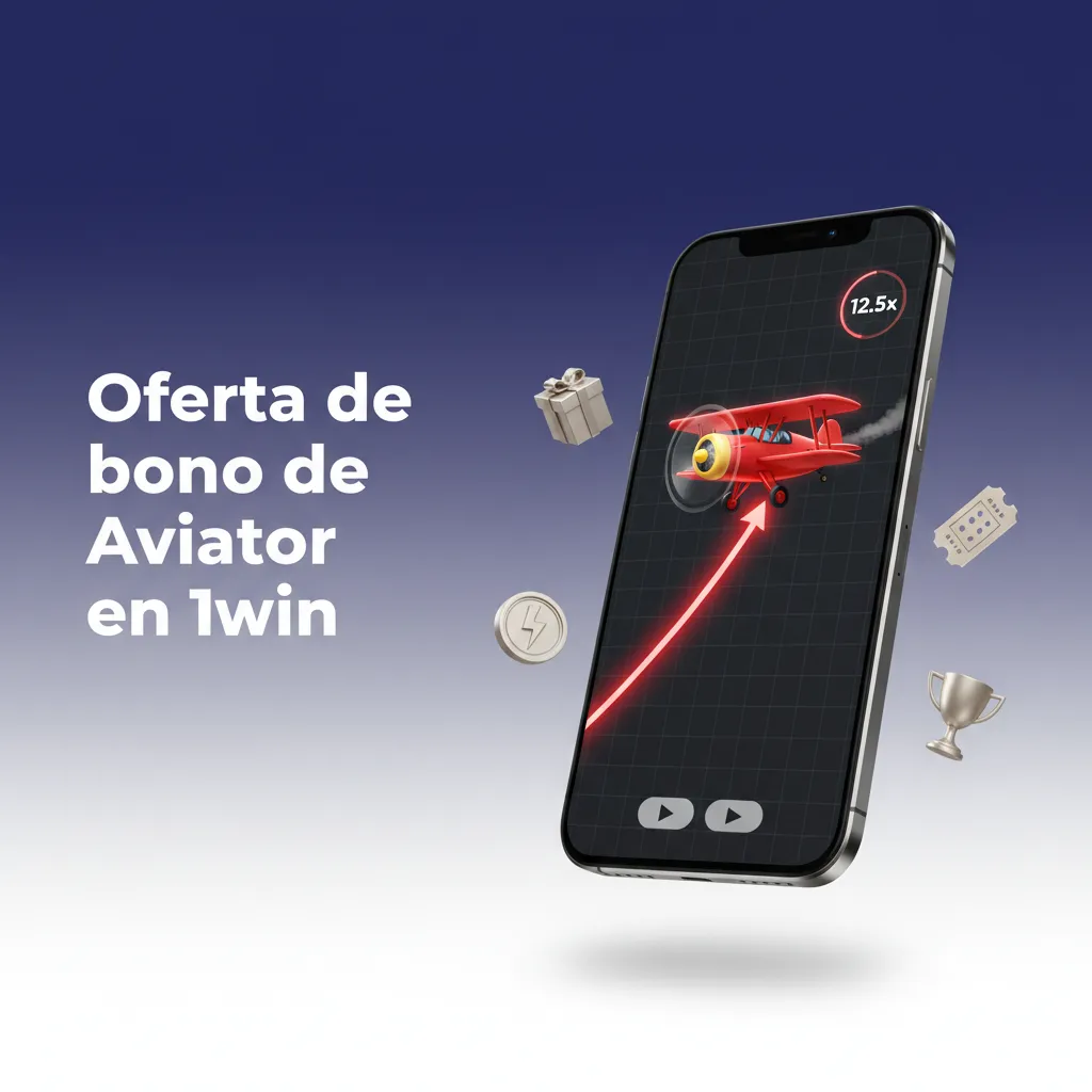 Banner de 1win: bono de bienvenida Aviator +100% en primer depósito hasta $520,45/€447,45; se acredita al depositar.