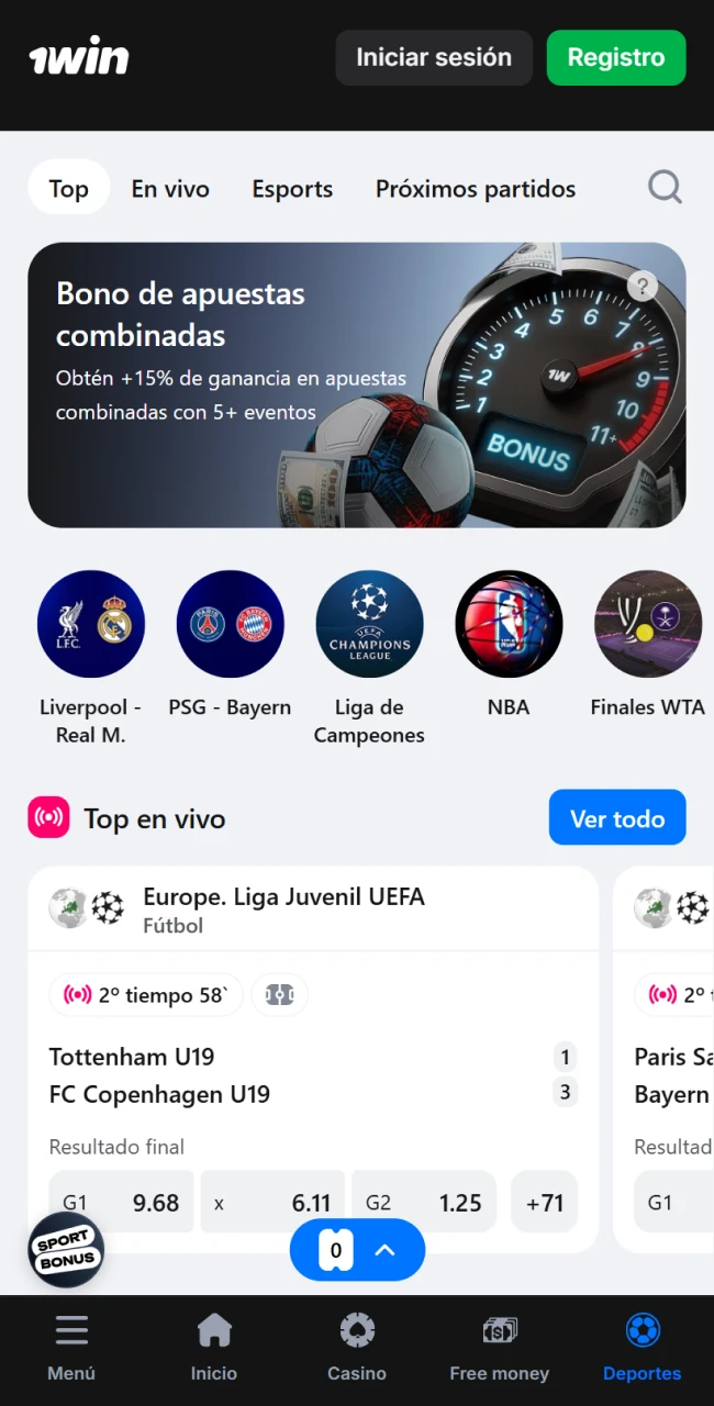 Haz apuestas deportivas y gana con la aplicación 1win.