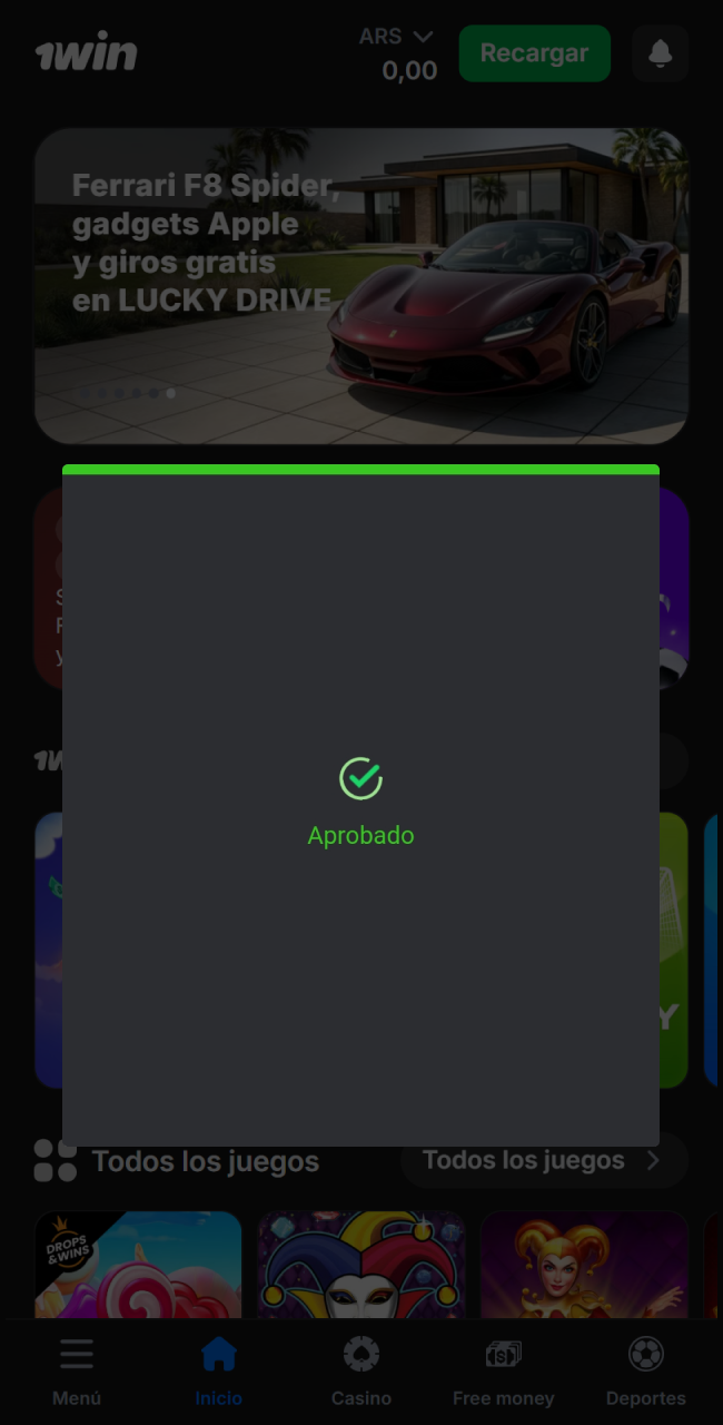 Activa y comienza a utilizar tu cuenta en la app móvil 1win.